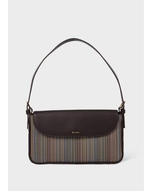 Paul Smith 'Signature Stripe' Top Handle Shoulder Bag - White