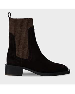 Paul Smith Dark Suede 'Matola' Boots - Black