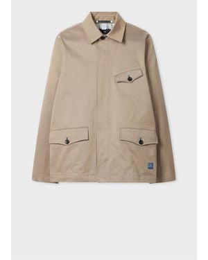 Paul Smith Stone Cotton Short Jacket - Natural