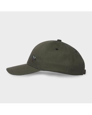 Paul Smith Dark Taupe 'Zebra' Baseball Cap - Green