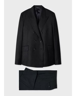 Paul Smith Wool-Blend Double-Breasted Two-Piece Suit - Black