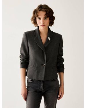 Pennyblack Blazer A Microfantasia Lamé - Nero