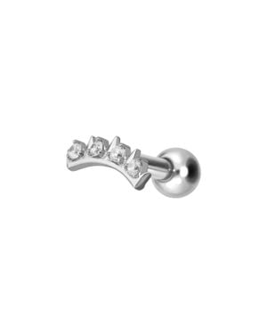 PIERCINGLINE Titan Ohrpiercing Mit Innengewinde Krone - Schwarz
