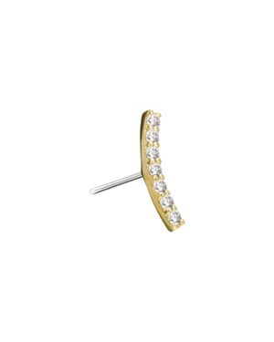 PIERCINGLINE 14 Karat Aufsatz Mit Titan Push Pin - Schwarz