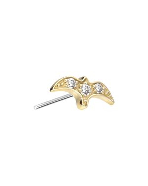 PIERCINGLINE 14 Karat Aufsatz Mit Titan Push Pin - Schwarz