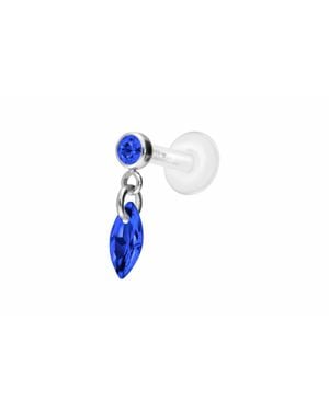 PIERCINGLINE Ptfe Labret Mit Innengewinde + Titan-Aufsatz - Schwarz