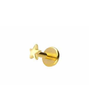 PIERCINGLINE Titan Labret Mit Innengewinde + 925Er Silber - Schwarz