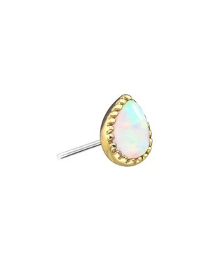 PIERCINGLINE 14 Karat Aufsatz Mit Titan Push Pin - Schwarz