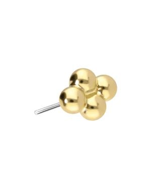 PIERCINGLINE 14 Karat Aufsatz Mit Titan Push Pin 4 Kugeln - Schwarz