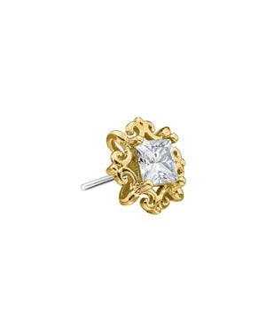 PIERCINGLINE 14 Karat Aufsatz Mit Titan Push Pin - Schwarz