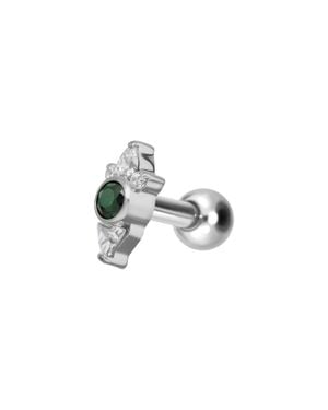 PIERCINGLINE Titan Ohrpiercing Mit Innengewinde Design - Schwarz