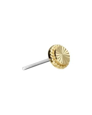 PIERCINGLINE 14 Karat Aufsatz Mit Titan Push Pin Disc - Schwarz