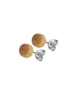 FILANGO Chirurgenstahl Ohrstecker Holzdisc - Schwarz