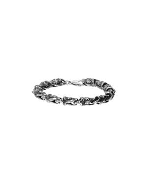 FILANGO Chirurgenstahl Armband Schlangenköpfe - Schwarz