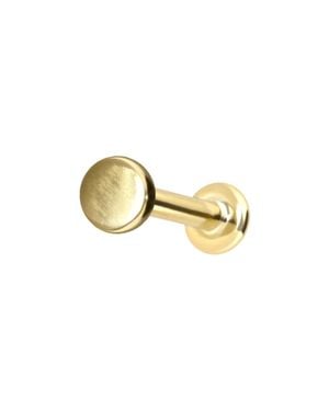 PIERCINGLINE 14 Karat Labret Mit Innengewinde Disc - Schwarz