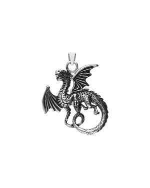 FILANGO Chirurgenstahl Kettenanhänger Drache - Schwarz