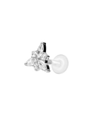 PIERCINGLINE Ptfe Labret Mit Innengewinde + Titan-Aufsatz - Schwarz