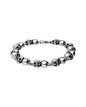 FILANGO Chirurgenstahl Armband Totenköpfe - Schwarz
