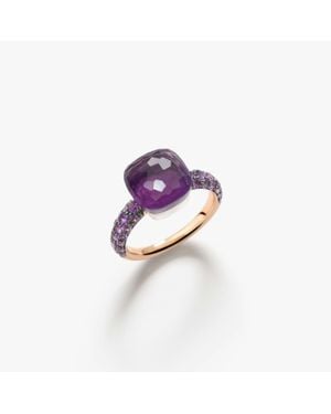 Pomellato Mixed, Amethyst And Jade Nudo Ring - Purple