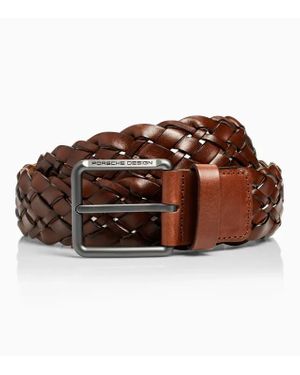 Porsche Design Ceinture Tressée Décontractée À Boucle Ardillon - Marron