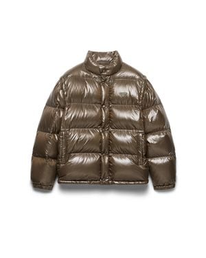 Prada Medium-Weight Re-Nylon Down Jacket - Brown