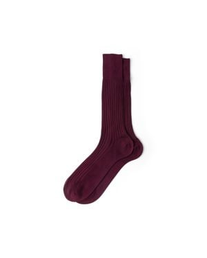 Prada Cotton Mid-Calf Socks, Size 10 - Purple