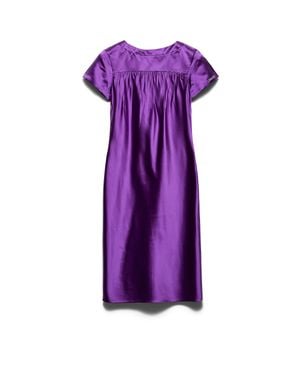 Prada Old Duchesse Midi Dress - Purple