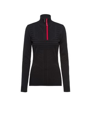 Prada Tech Rec Re-Nylon Piqué Sports Top - Blue