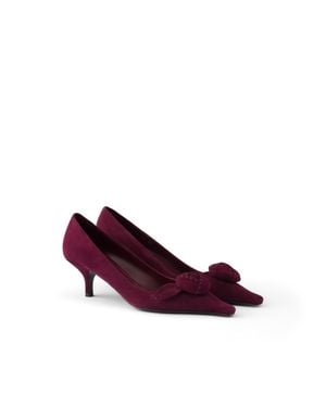 Prada Suede Pumps, Burgundy - Purple