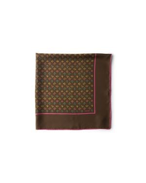 Prada Printed Twill Scarf 90 - Brown