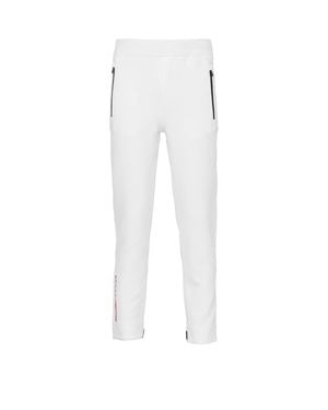 Prada Logo-Print Tapered Pants - White