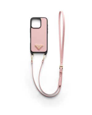 Prada Iphone-16-Pro-Hülle Aus Saffiano-Leder, Damen - Pink