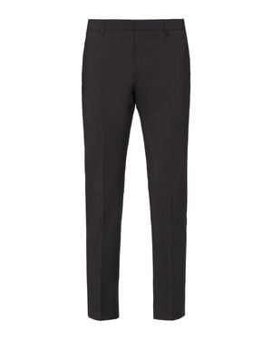 Prada Light Stretch Wool Trousers - Blue