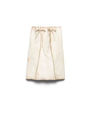 Prada Leather Skirt - White
