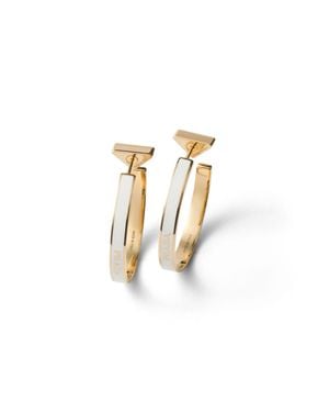 Prada Metal Earrings - White