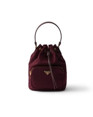 Prada Duet Bucket Bag Aus Re-Nylon, Damen - Rot