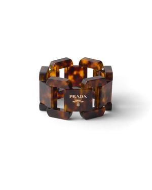 Prada Rigid Chain Bracelet - Brown
