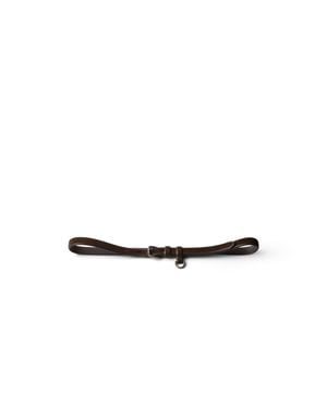 Prada Gürtel Aus Wildleder, Damen, Größe - Weiß