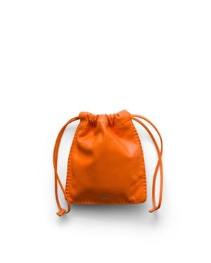 Prada Smartphone-Pouch Aus Nappa-Leder, Damen - Orange