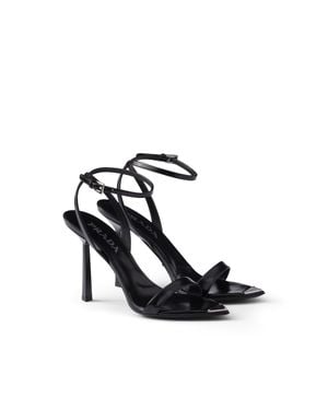 Prada Brushed Leather Sandals - White