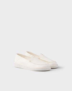 Prada Leather Loafers - Natural