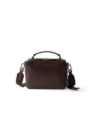 Prada Brique Leather Bag - Brown