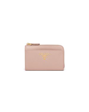 Prada Saffiano Leather Keychain - White