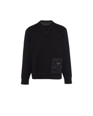 Prada Technical Fabric Sweatshirt - Black