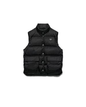 Prada Re-Nylon Down Vest - Black