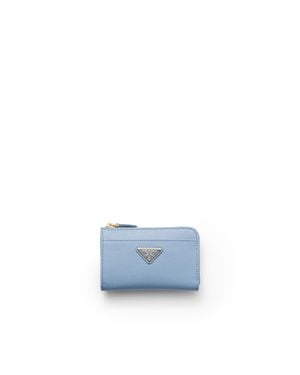 Prada Saffiano Leather Keychain - Blue