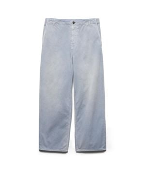 Prada Washed Gabardine Pants - Blue