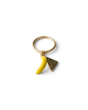 Prada Enamelled Metal Ring - Metallic