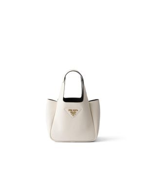 Prada Liaison Mini Leather Handbag - White