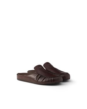 Prada Leather Mules, Size 5 - Brown